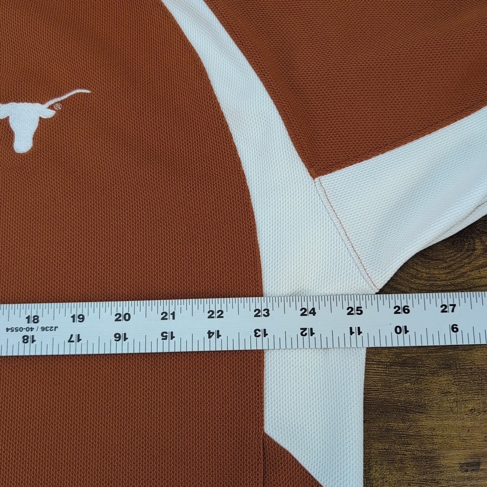 Vintage Nike Dri-Fit UT Texas Longhorns Polo Shirt Mens Large Orange - Picture 5 of 12